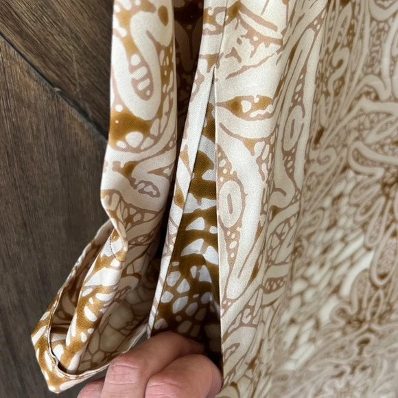 Chicos Black Label Satin Tunic Dress Silk Blend Long Sleeve Size 8 - Picture 6 of 8